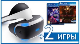 PlayStation VR + камера V2 + VR Worlds + Rush of Blood